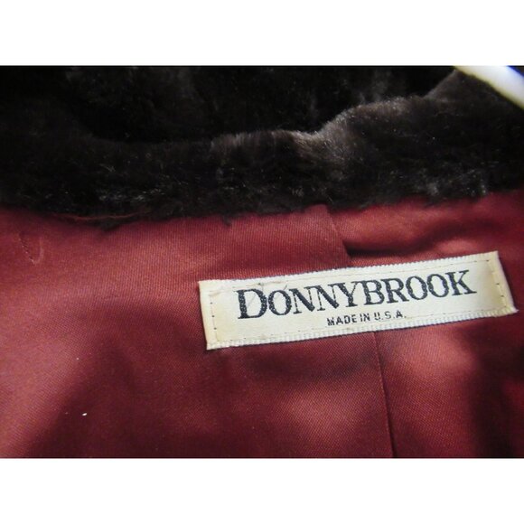 Donnybrook Faux Fur Brown Coat Small Vintage Teddy Bear Swing Coat Warm Plush - Picture 4 of 8